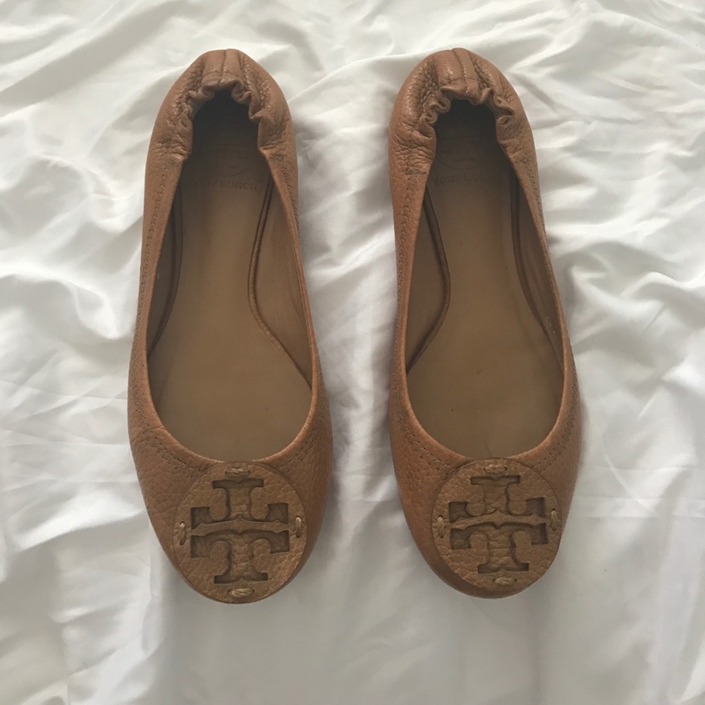 Brown Tory burch Reva flats